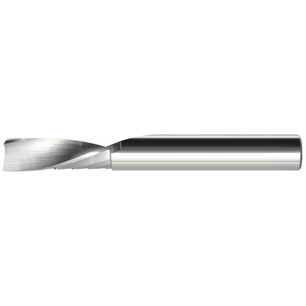 9/32x3/4x3/8x2-1/2 1FL Downcut Spiral (Hard Plastics and Aluminum) Endmill End WRouter